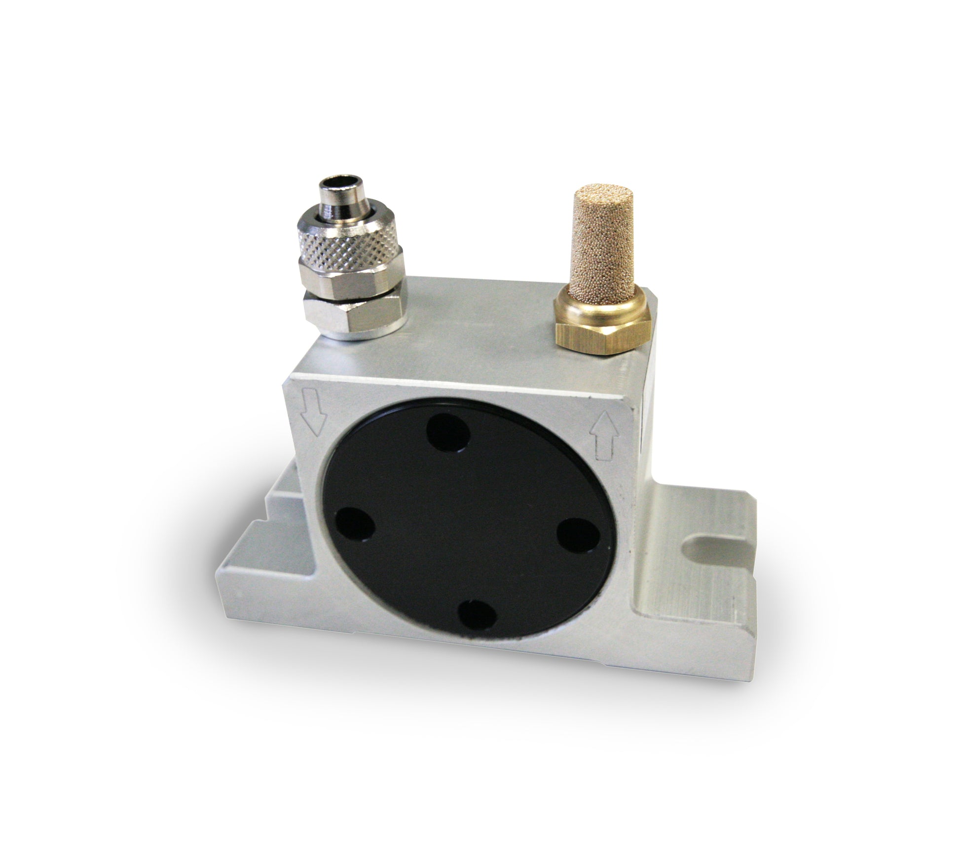 Pneumatic roller vibrator for concrete batching plant hopper
