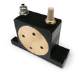S-Series pneumatic ball vibrator installed on hopper
