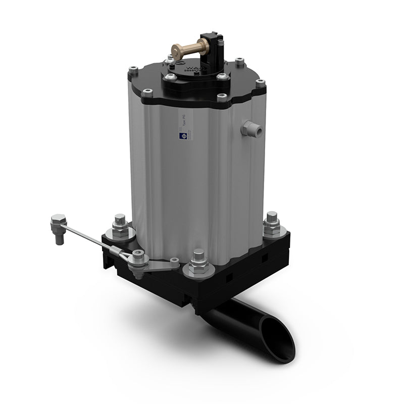 PG pneumatic air cannon installed on cement silo to prevent material buildup